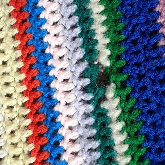 Beautiful hand crocheted 50" X 51" afghan - Picture 6 of 6